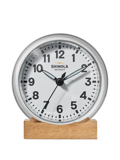 Shinola 6" Runwell Desk Clock In White