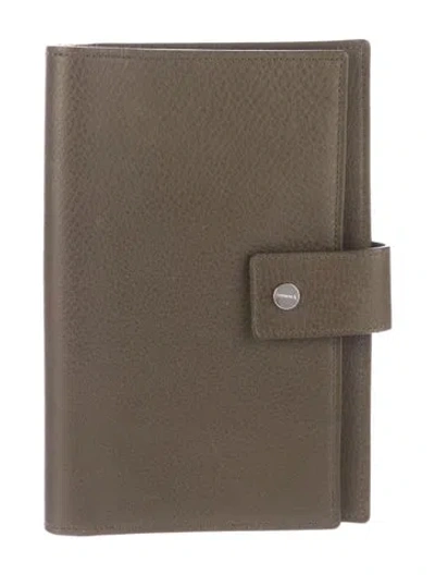 Pre-owned Shinola A5 Leather Agenda Cover In Green