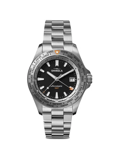 Shinola Automatic Gmt 41mm Watch In Metallic