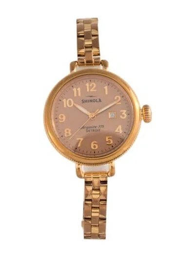 Pre-owned Shinola Birdy Watch, 34mm In Multicolor