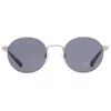 Shinola Blue Round Unisex Sunglasses Sh2301s 045 51 In Blue