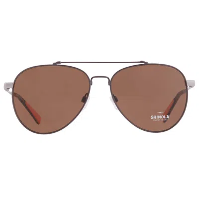 Shinola Brown Pilot Unisex Sunglasses Sh2101s 071 60