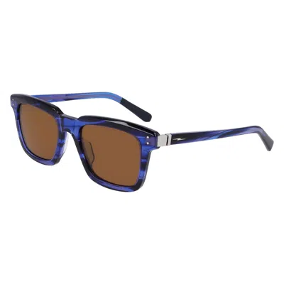 Shinola Brown Rectangular Men's Sunglasses Sh1500s 460 54 In Blue
