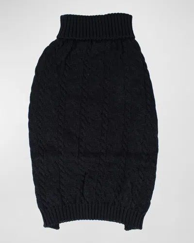 Shinola Cable-knit Pet Jumper In Black