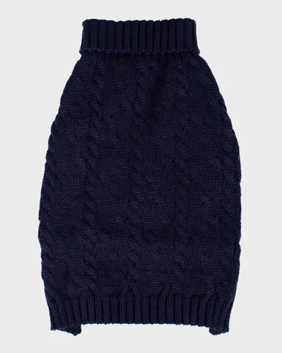 Shinola Cable-knit Pet Sweater In Blue