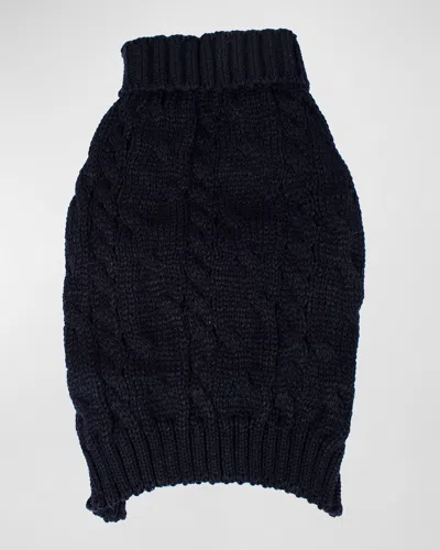 Shinola Cable-knit Pet Sweater In Navy