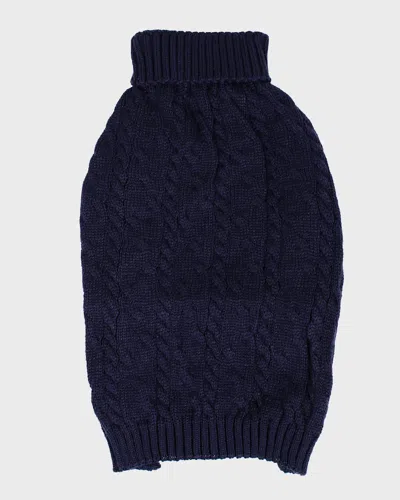 Shinola Cable-knit Pet Sweater In Navy
