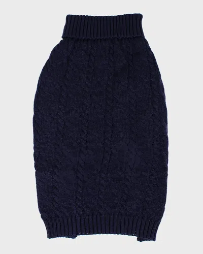 Shinola Cable-knit Pet Sweater In Navy