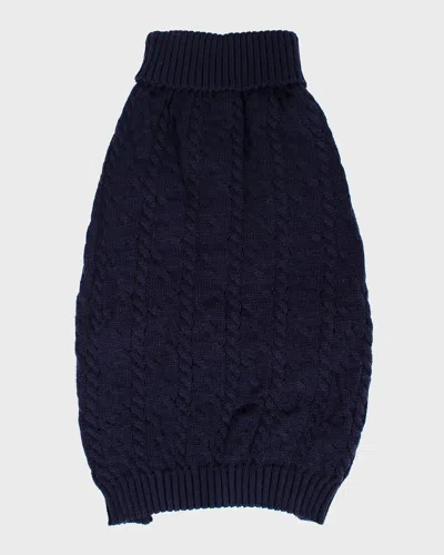 Shinola Cable-knit Pet Sweater In Blue