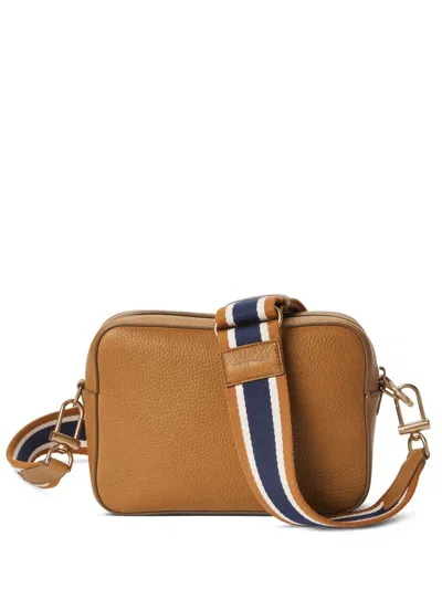 Shinola Camera Logo-debossed Crossbody Bag In Brown