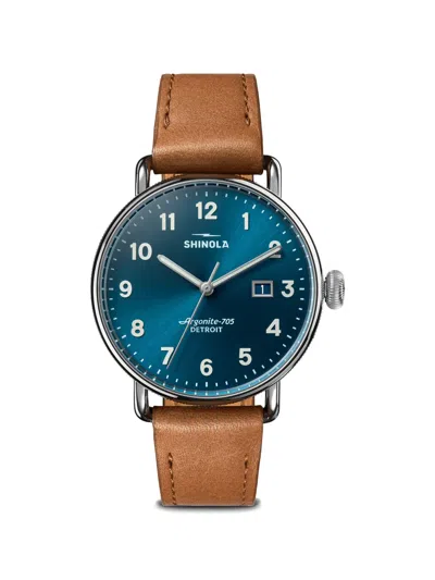 Shinola Canfield 38mm Watch In Brown