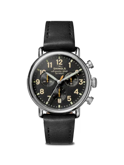 Shinola Canfield 43mm Watch In Black