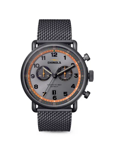 Shinola Canfield 43mm Watch In Gray