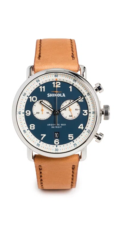 Shinola Canfield C56 43mm Watch Cntnetlblu