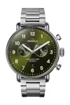 Shinola Canfield Chronograph 43mm In Silver