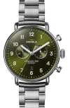 Shinola Canfield Chronograph Bracelet Watch, 43mm In Green