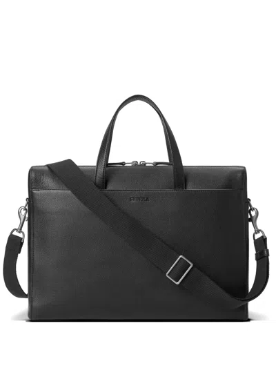 Shinola Canfield Leather Briefcase In Black