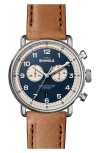 Shinola Canfield Model C56 2 Eye Chrono 43mm In Blue