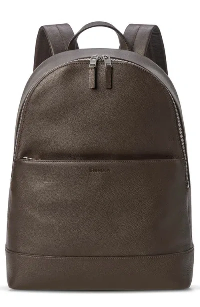 Shinola Canfield Pebble Leather Backpack In Brown