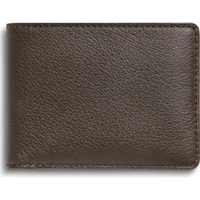 Shinola Canfield Pebble Leather Bifold Wallet In Brown
