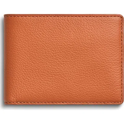 Shinola Canfield Pebble Leather Bifold Wallet In Blue