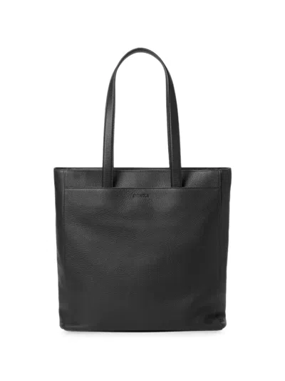 Shinola Canfield Pebbled Leather Tote Bag In Black