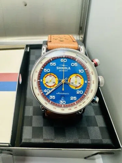 Pre-owned Shinola Canfield Speedway Lap 7 Horizon 44mm Limited Edition Watch S0120291079