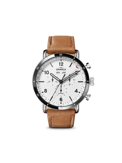 Shinola Canfield Sport Chronograph 45mm In Weiss