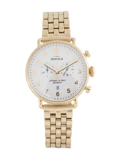 Pre-owned Shinola Canfield Watch, 43mm In Multicolor
