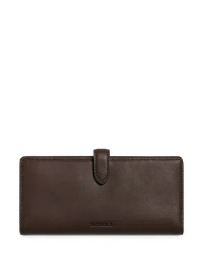 Shinola Continental Leather Wallet In Blue