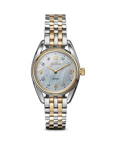 Shinola Derby 2h Watch, 31mm In White/two-tone