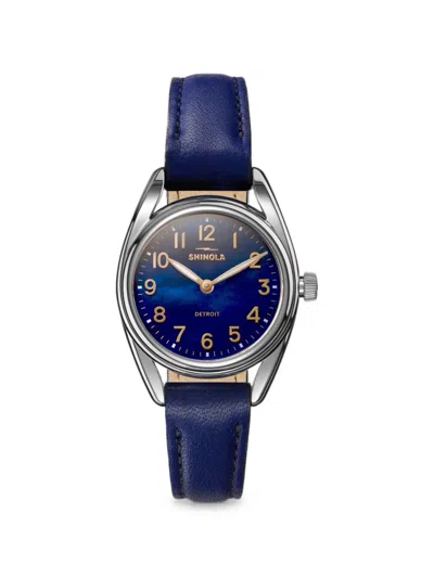 Shinola Derby 30.5mm Watch In Blue