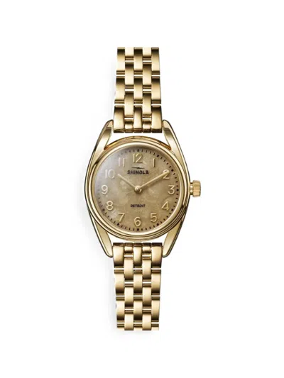 Shinola Derby 30mm Watch In Gold