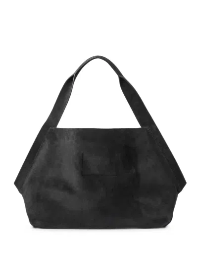 Shinola Derby Suede Shoulder Bag In Black