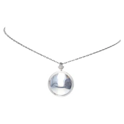 Pre-owned Shinola Detroit Runwell Rotating Watch Charm Necklace 18 3/4" - Sterling 925 In Multi