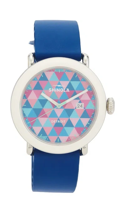 Shinola Detrola 3hd 41mm Watch In Blue