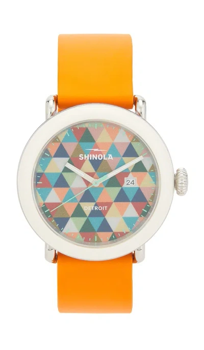 Shinola Detrola 3hd 41mm Watch In Orange