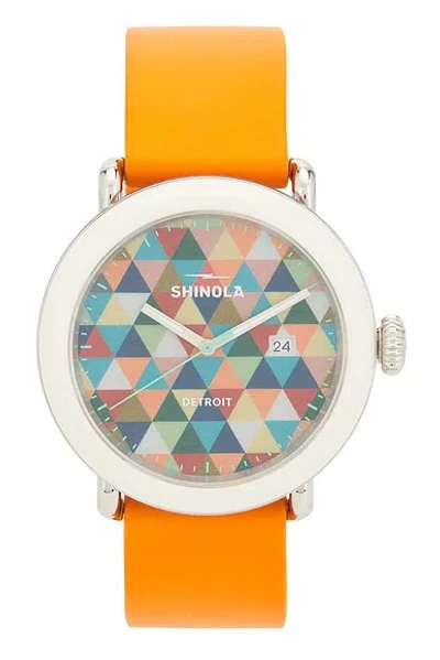 Shinola Detrola 3hd 41mm Watch In Orange