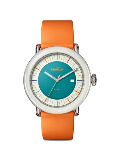Shinola Detrola 41mm Watch In Orange