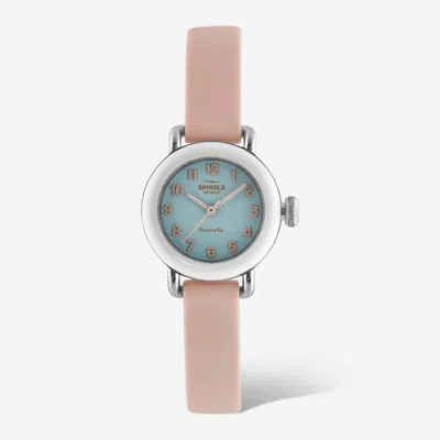 Shinola Detrola Women's Pee Wee S0120213328 Soft Teal Dial Watch In Multi