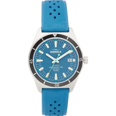 SHINOLA SHINOLA DUCK RUBBER STRAP WATCH, 40MM