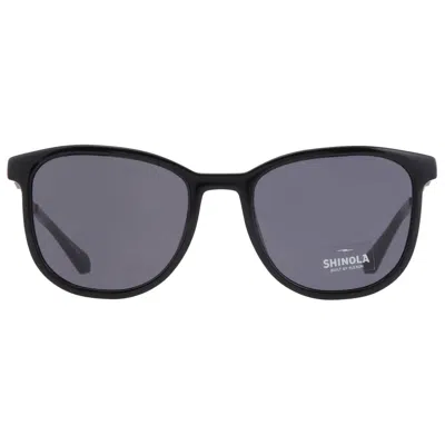 Shinola Grey Square Unisex Sunglasses Sh3701s 001 52 In Black