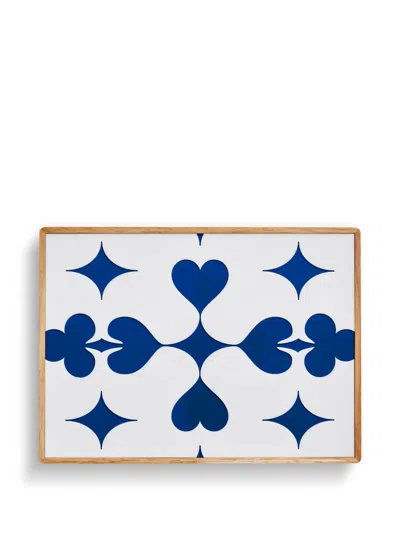 Shinola Lacquered Wood Poker Set In Brown