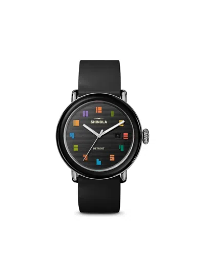 Shinola Leather 40mm In Black