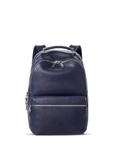 Shinola Leather Backpack In Purple