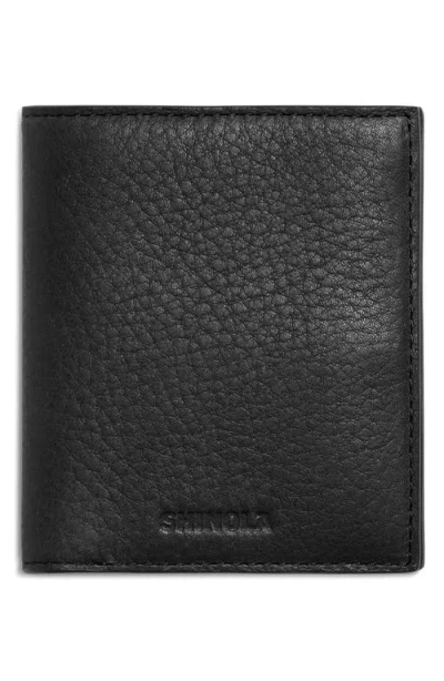 Shinola Leather Bifold Wallet In Black