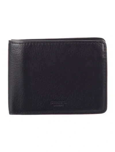 Pre-owned Shinola Leather Bifold Wallet In Black