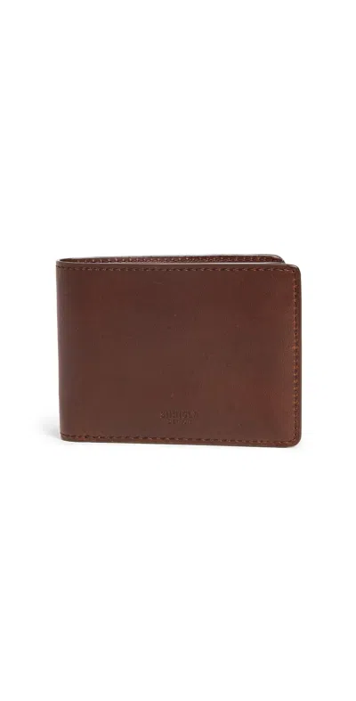 Shinola Leather Bifold Wallet Medbrown