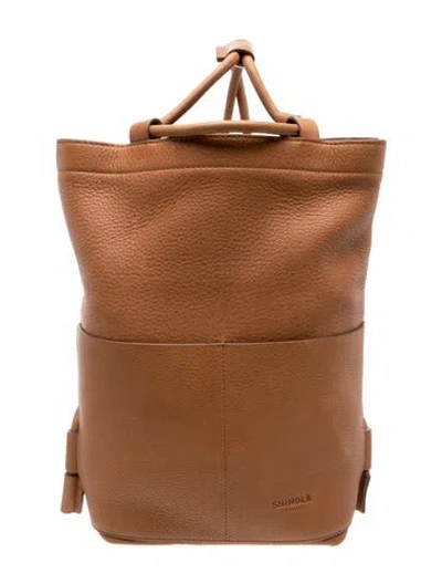 Pre-owned Shinola Leather Bucket Bag In Brown