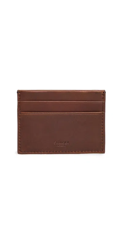 Shinola Leather Card Case Medbrown